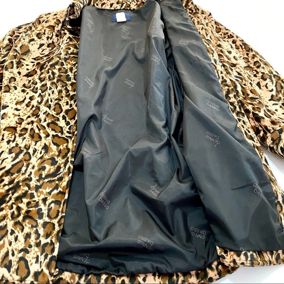 Vintage Dennis Basso Jacket Shacket Top X-Small Oversized Faux Fur Animal Print - Picture 7 of 11